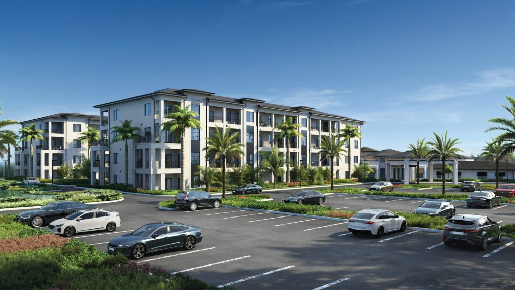 exterior image rendering of the gallery at hacienda lakes naples